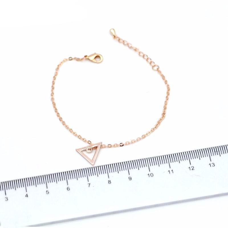 Triangle Charm Thin Chain Bracelet