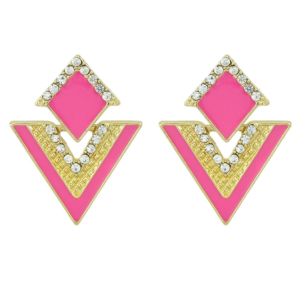 Geometric Drop Triangle Earrings for Women