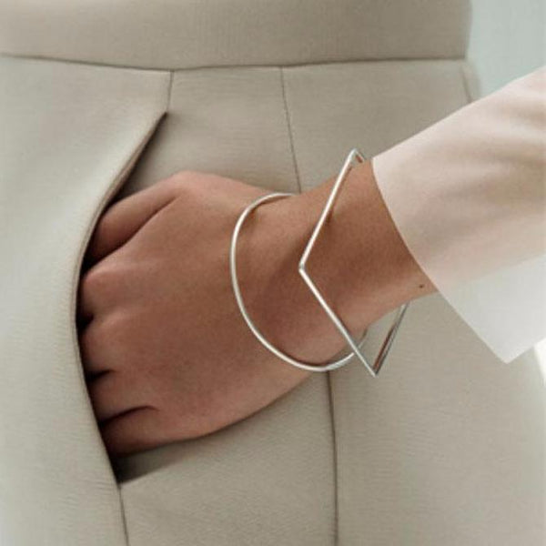 Modern Minimalist Geometric Shaped Bangles