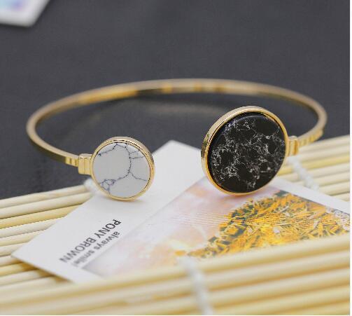 Thind Band Bangles with Marble Stones